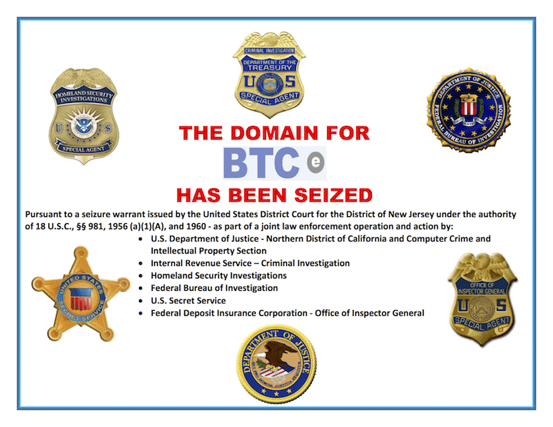 BTC-e Seized by Feds