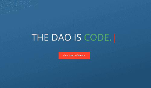 The DAO is Code Slogan