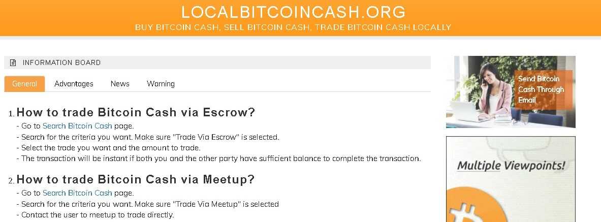 Localbitcoin cash Homepage