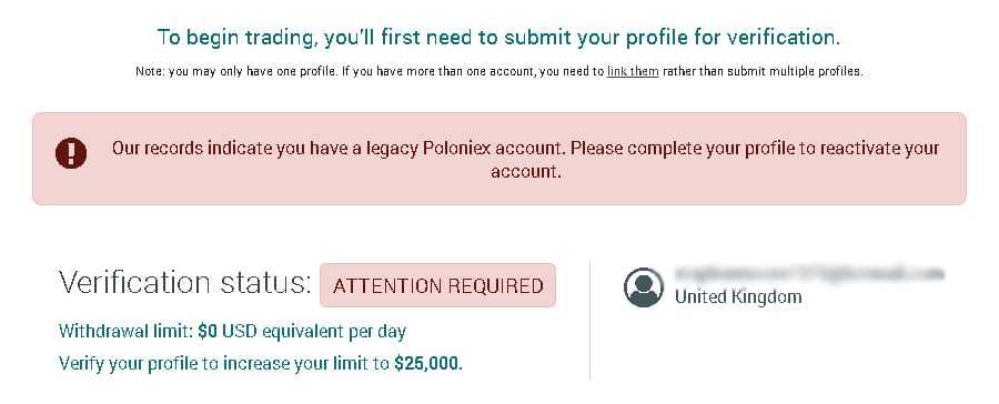 Poloniex Changing Legacy Accounts