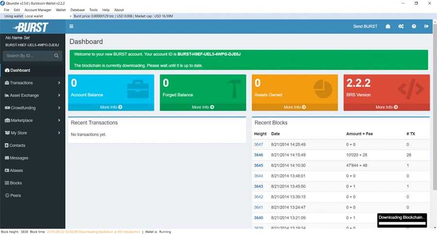 The complete burstcoin dashboard