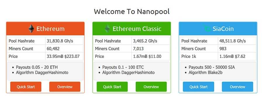 Ethereum Classic Selection Nanopool