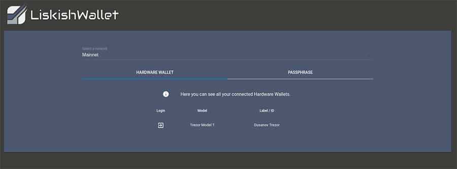 Liskish Wallet Trezor