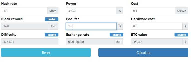 Whattomine Mining Calculator