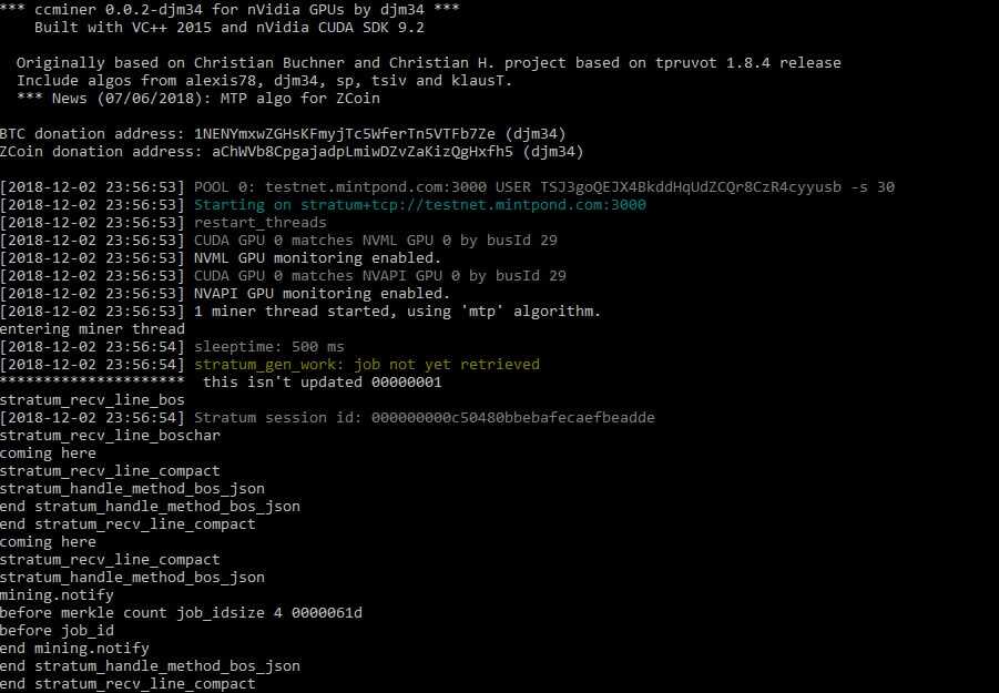 ccminer running zcoin