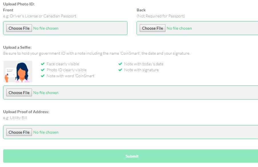 Coinsmart KYC Docs