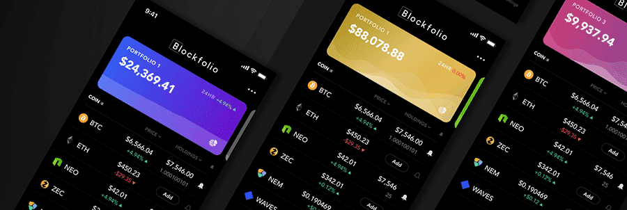 Blockfolio User Interface