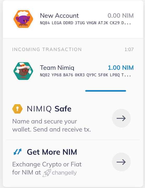 Going to Nimiq Safe