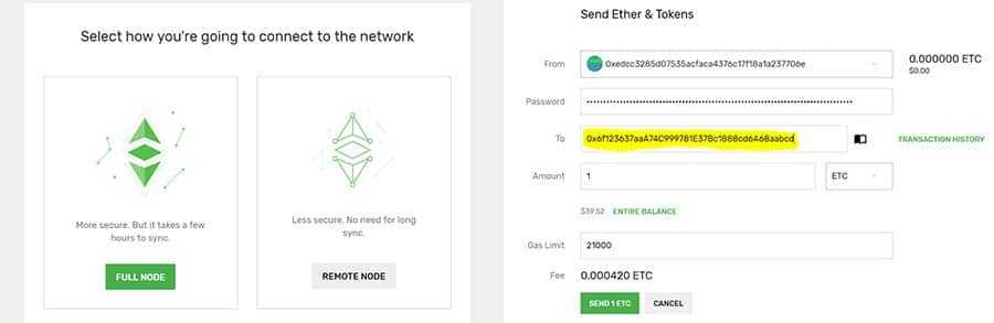 Ethereum Classic Core Wallet