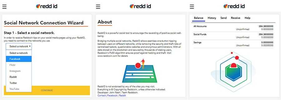 UI of Chrome Plugin Reddcoin