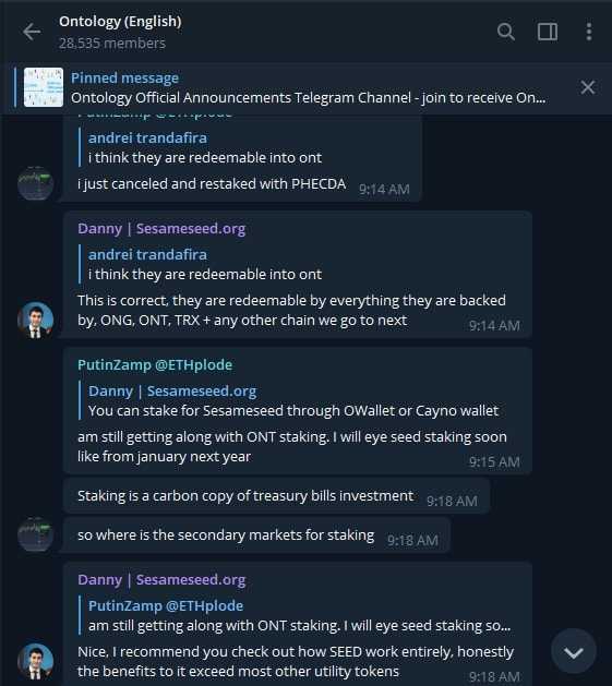 Ontology Telegram