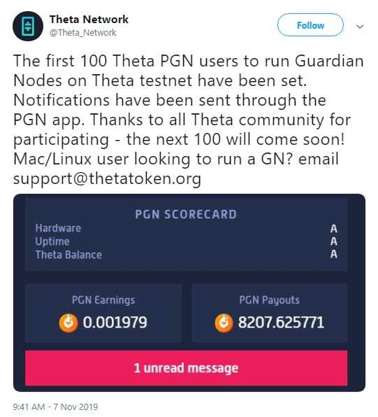 Guardian Nodes Theta Token