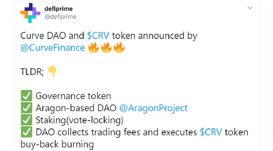 CRV Token Launch