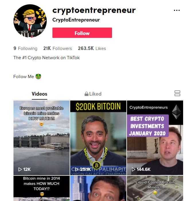 Cryptoprener TikTok