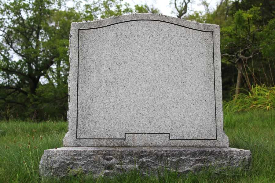 Blank gravestone