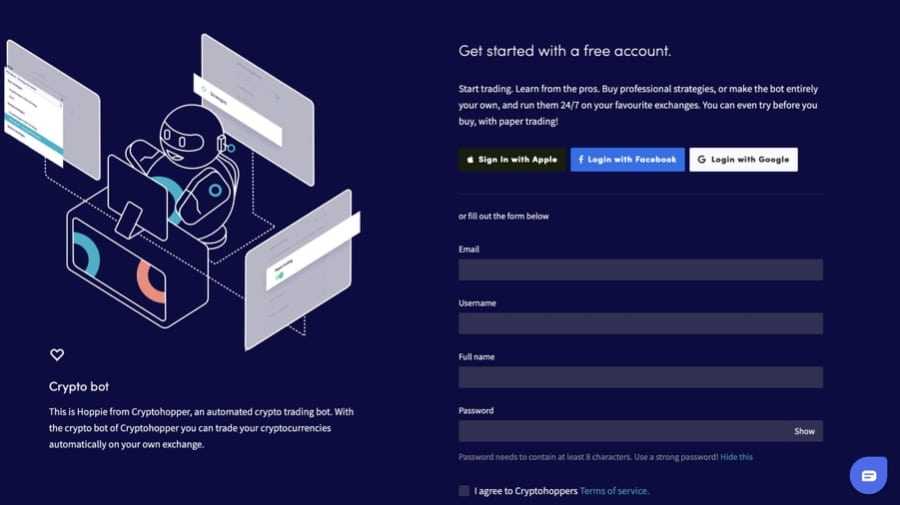 Cryptohopper Signup