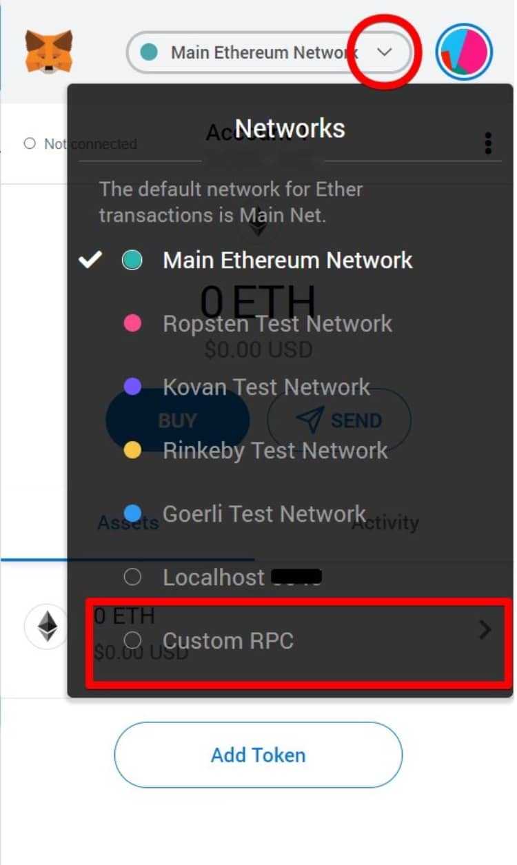 Metamask Custom RPC