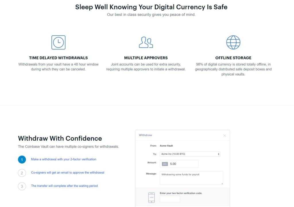 Coinbase Vault