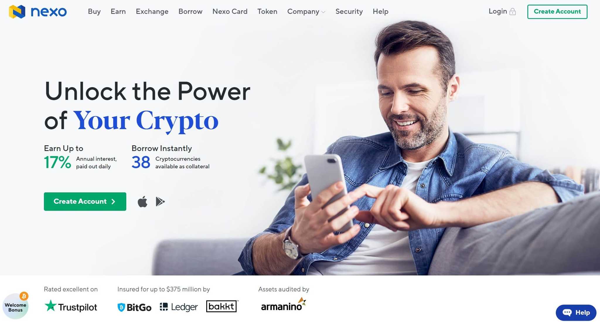 Nexo Homepage