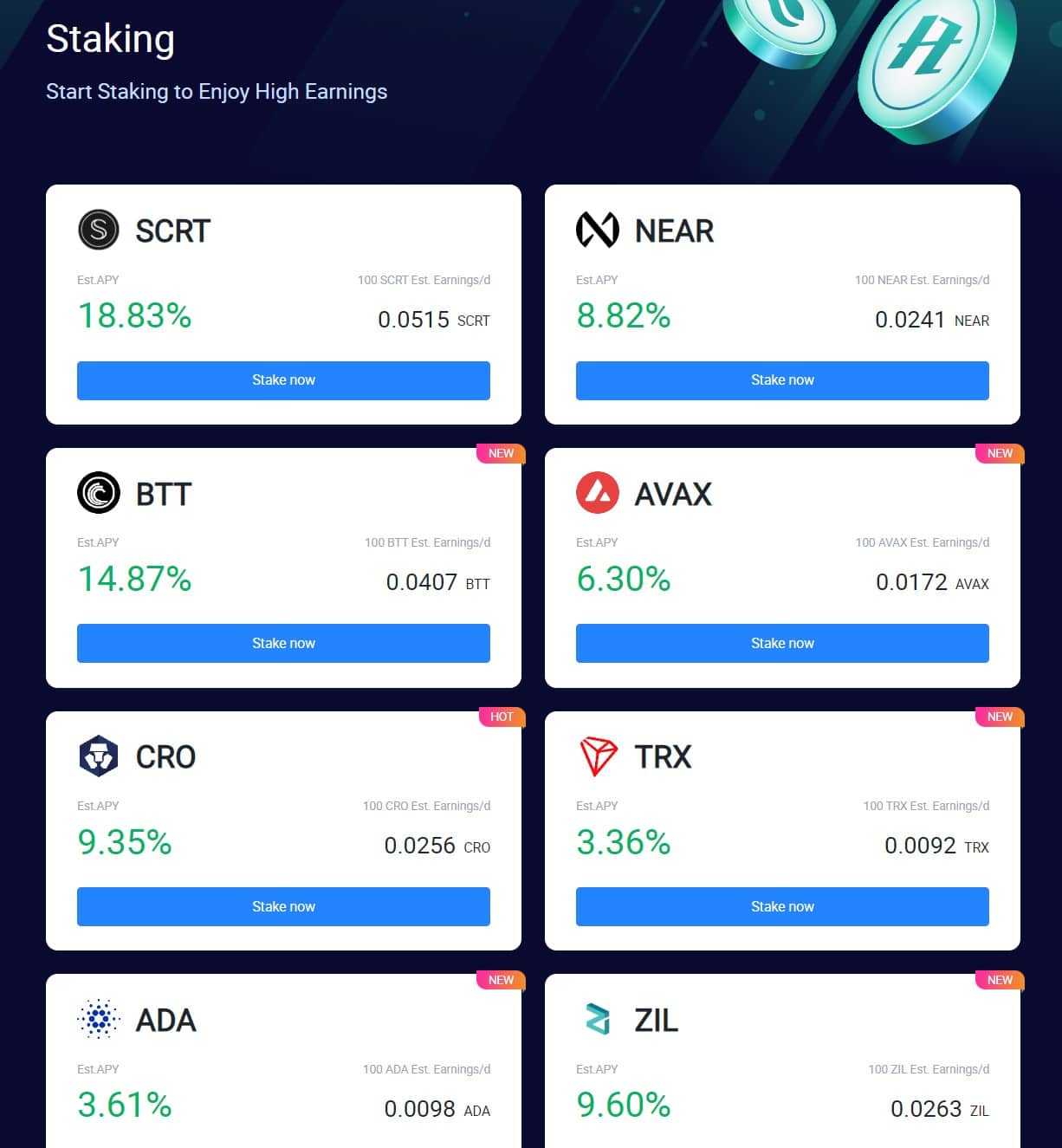 Huobi staking