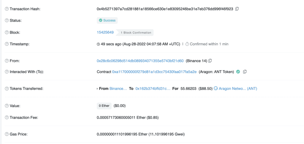 Etherscan Transaction