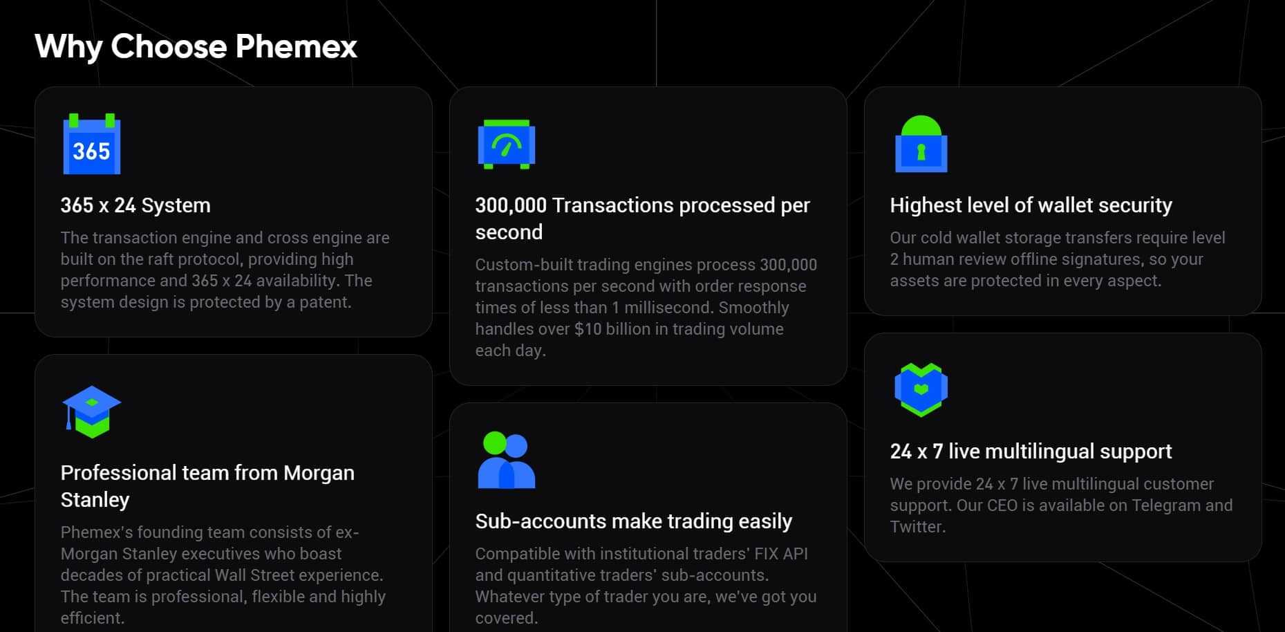 why choose phemex