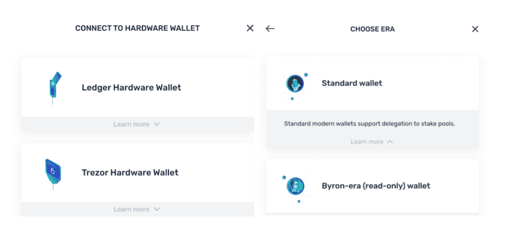 Ledger Wallet Selection