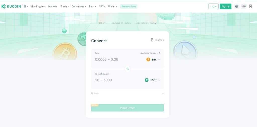 KuCoin convert