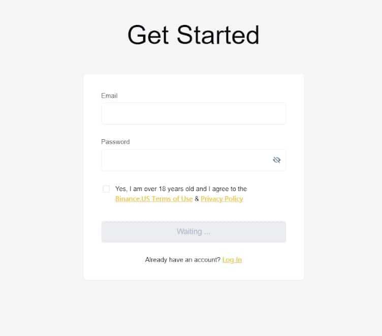 Binance us Sign up